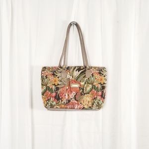 Vintage Floral Tapestry Bag